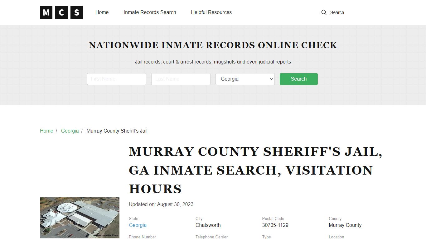 Murray County, GA Jail Inmates Search, Visitation Rules
